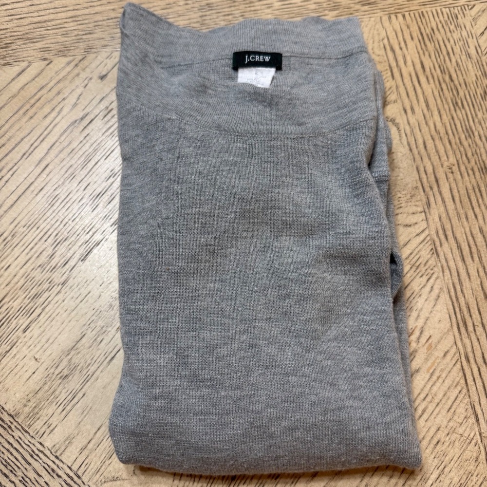 J.‎ Crew Small Gray Merino Wool Silk Blend Crew Neck Long Sleeve Casual Sweater